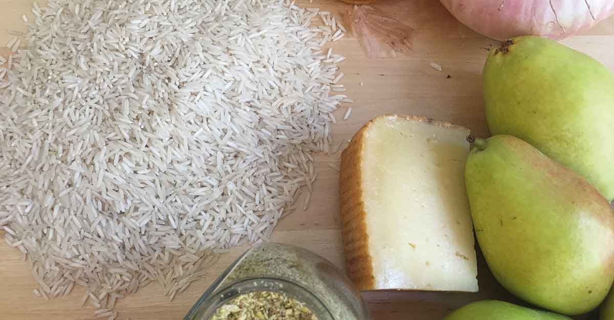 ingredienti-risotto-veloce-pere-e-pecorino-siciliano