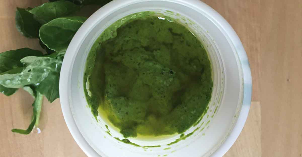 conservare il pesto di rucola