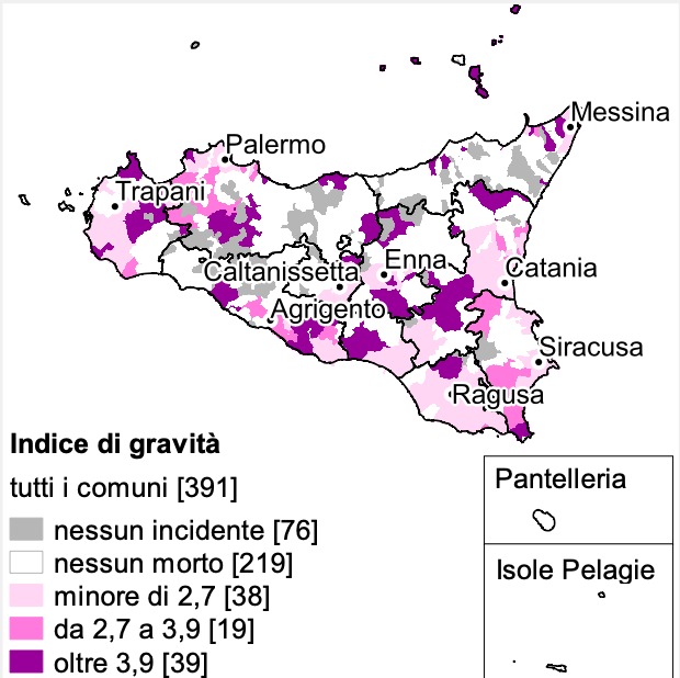 Indice di gravità, grafico ISTAT