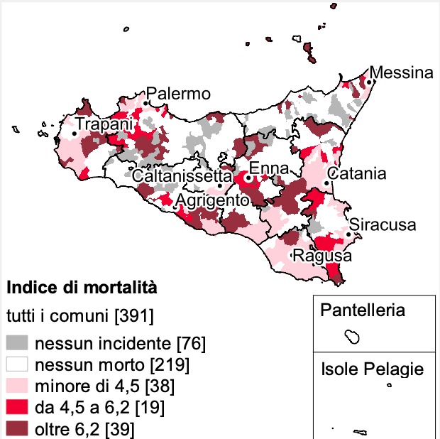 Indice di mortalità, grafico ISTAT