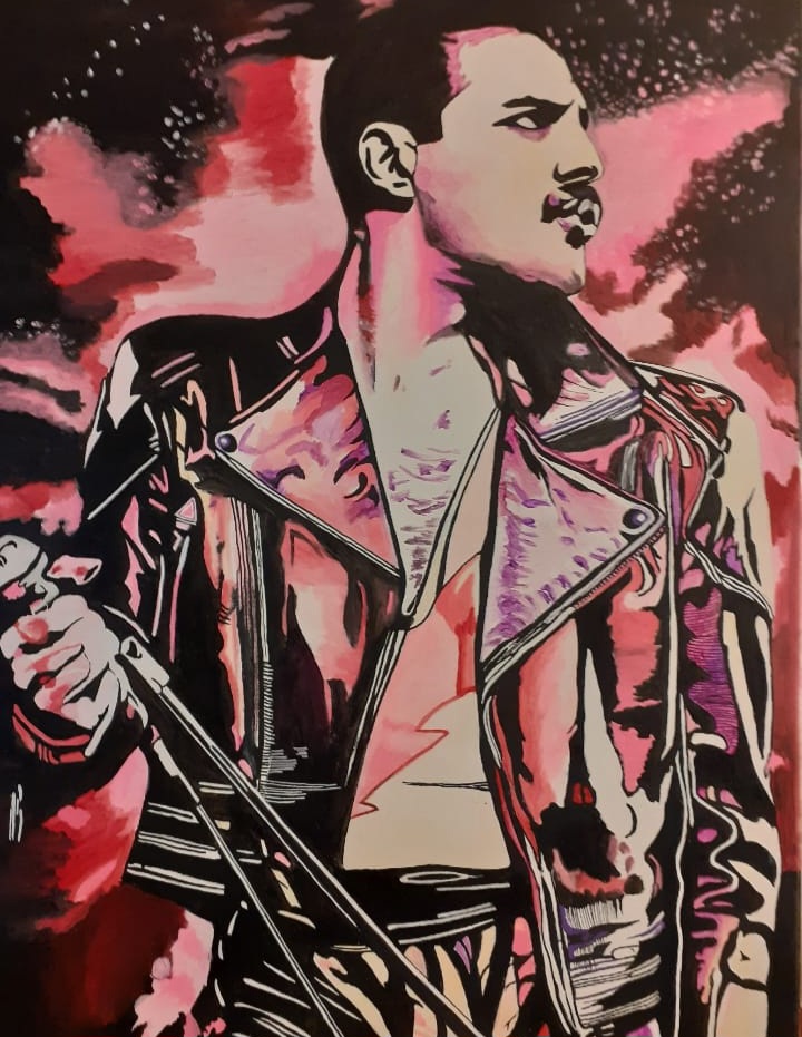 Tributo pittorico ai grandi miti del rock: Freddie Mercury di Giuseppe Fulco