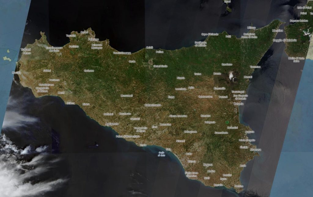 Sicilia maggio 2023, ripresa satellitare da Copernicus